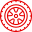 Red outline of a tire